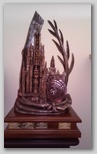Detalle del trofeo de la tirada. CORPUSCHRISTI 2017  TOLEDO- La_Bastida Foso Universal 18 Junio 2017 - 125 PLATOS