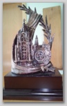 Detalle del trofeo de la tirada. CORPUSCHRISTI 2017  TOLEDO- La_Bastida Foso Universal 18 Junio 2017 - 125 PLATOS